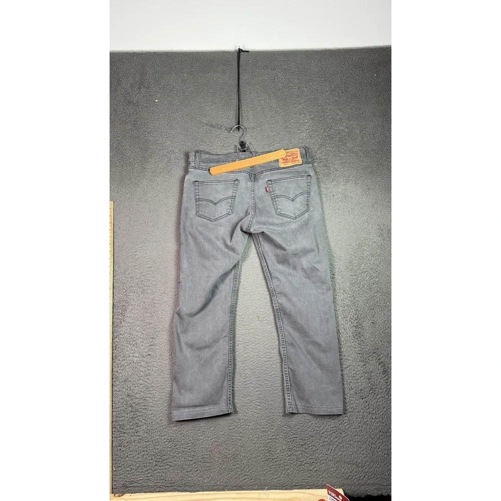 Levis 511 Jeans Mens 34x32 Gray Slim Fit Tapered‎ Stretch Denim Pants